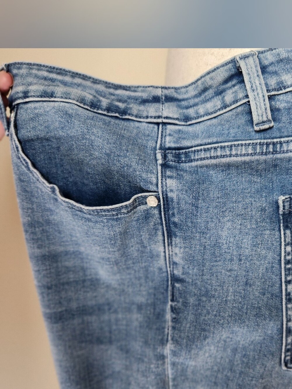 Soft Surroundings Wide Leg Stretch Jeans Medium Wash Denim Plus Size 18W - Picture 6 of 13